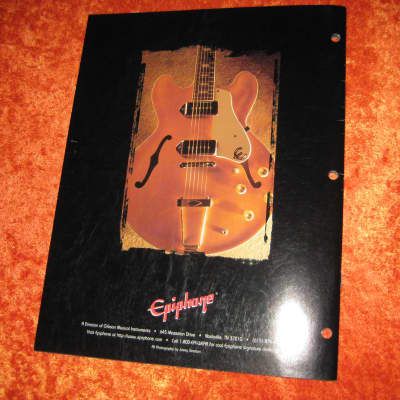 Epiphone Guitar Brochure Catalog 26 Page from 1997 W/ Prices image 9