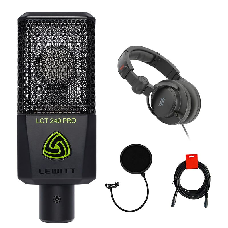 Lewitt LCT-240 Pro Condenser Microphone (Black) Bundle with Studio