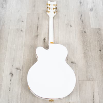 Gretsch G6136TG Players Edition Falcon Hollow Body Guitar, Ebony Fretboard White image 5