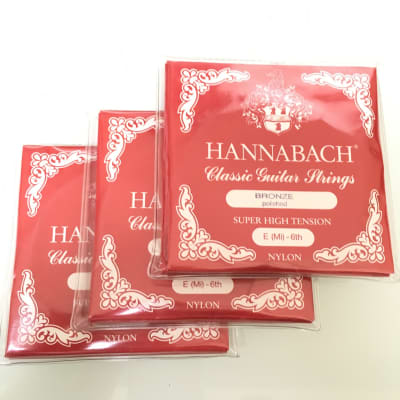 3 x Hannabach 807 SHT Classic guitar strings nylon / bronze polished for sale