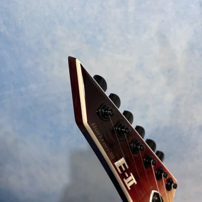 ESP E-II Horizon-III FM/FR Lefty in Black Cherry Fade with ESP Case image 5