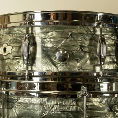1960s Camco "Tuxedo" Sky Blue Pearl Drum Set image 3