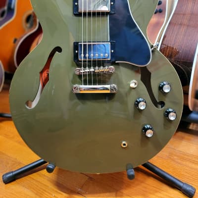 Epiphone Exclusive Run ES335 Semi Hollowbody 2020 Olive Drab Green | Reverb