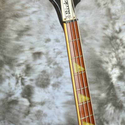 Rare Left Handed 1974 Rickenbacker 4001 Jetglo Bass in OHSC image 5