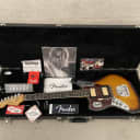 2012 Fender Left Hand Kurt Cobain Road Worn Jaguar Lefty Sunburst Lacquer + OHSC Case & Candy