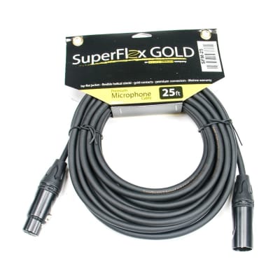 OSP 25' ft SuperFlex Premium XLR Microphone Mic Cable Gold Contacts image 1