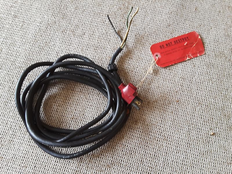 1970's Fender Guitar Amp Amplifier 3 Prong Power Cord w/ Reverb