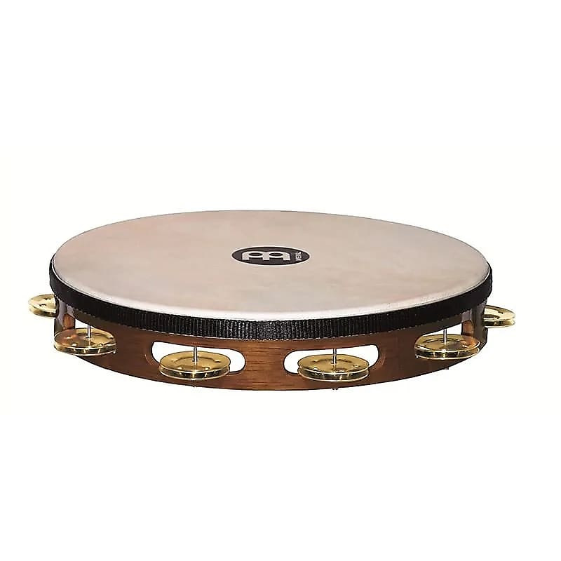 Meinl TAH1B-AB 10" Traditional Wood Tambourine with Single Row Brass Jingles image 1