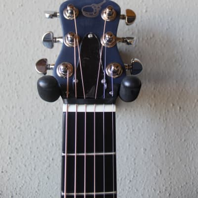Brand New Journey OF660 Overhead Carbon Fiber Acoustic/Electric Travel Guitar - Navy Matte image 2