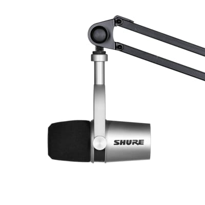 Shure MV7 Dynamic USB Podcast Microphone Silver image 2