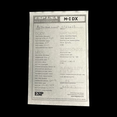 ESP USA M-I FR-DLX See Thru Black Sunburst EMG w/case image 12