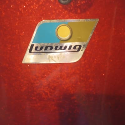 Ludwig 15" Marching Snare Drum 1970's - Red Sparkle image 2