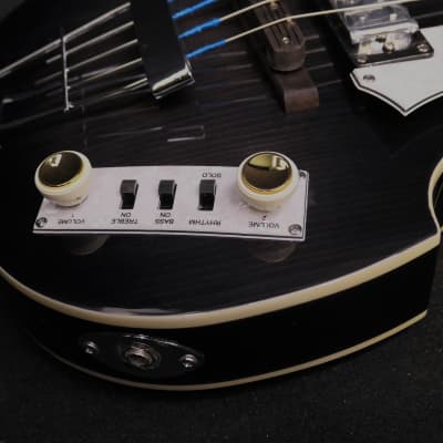 Hofner IGNITION PRO Beatle Bass HI-BB-PE-TBK comes with Flat Wounds & 500/1 Tea Cup Knobs in Transparent Black & Case image 3