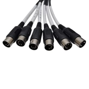 Seismic Audio - 6 Channel MIDI Snake Cable 20 Feet - 5 Pin DIN 20' Snake Cable image 2