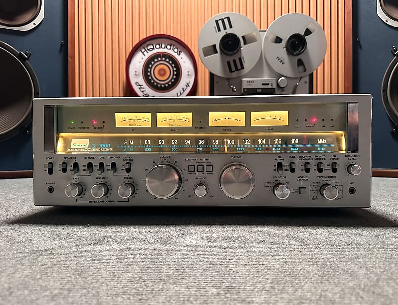 VERY GOOD SANSUI G-9000 RECEIVER – 1-YEAR WARRANTY – POWERFUL VINTAGE MONSTER AMP  			
