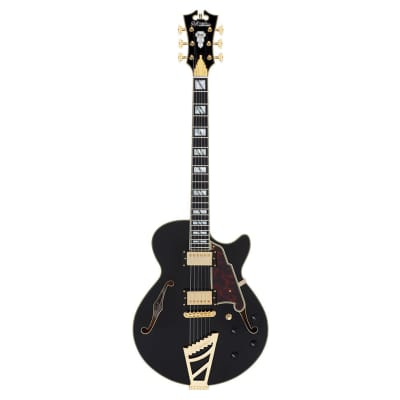 D'Angelico Excel SS Semi-hollowbody Electric Guitar - Solid Black w/ Stairstep Tailpiece  DAESSSBKGT image 19