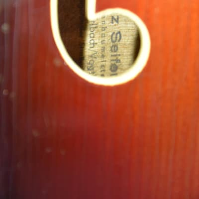 Heinz Seifert Favorit Teardrop – 1950s Migma German Vintage Archtop Semi Hollow Bass Guitar / Gitarre image 17
