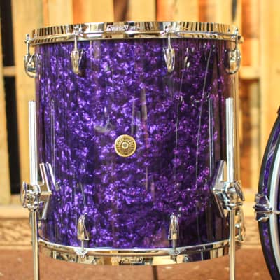 Gretsch Broadkaster Purple Marine Pearl Drum Set - 14x24,9x13,16x16 - SO#1343673 image 5