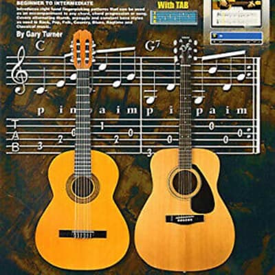 Learn How To Play Guitar - Fingerpicking Music Book & Online Video & Audio - J5 X- for sale
