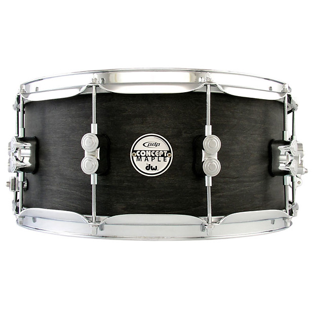 PDP PDSN6514BWCR 6.5X14 Black Wax 10 Ply Maple Snare Drum image 1