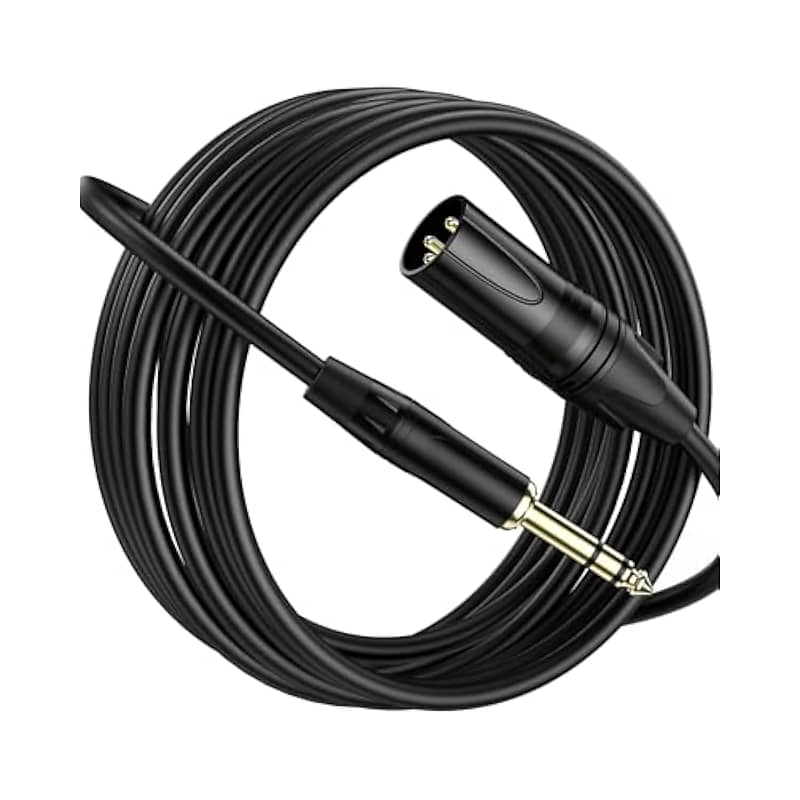 Xlr To 1/4 Microphone Cable 10 Ft 6.35Mm Trs To Xlr Male,1/4 To Xlr Quarter Inch Trs To Xlr Balanced Interconnect Mic Cord Patch Cable For Recording Speaker Amplifier Mixer image 1