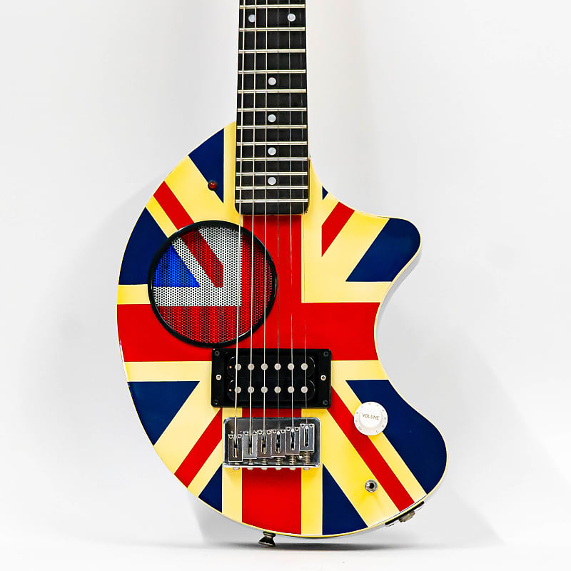 Fernandes ZO-3 Mini Guitar with Built in Speaker w/ Gigbag - English Flag