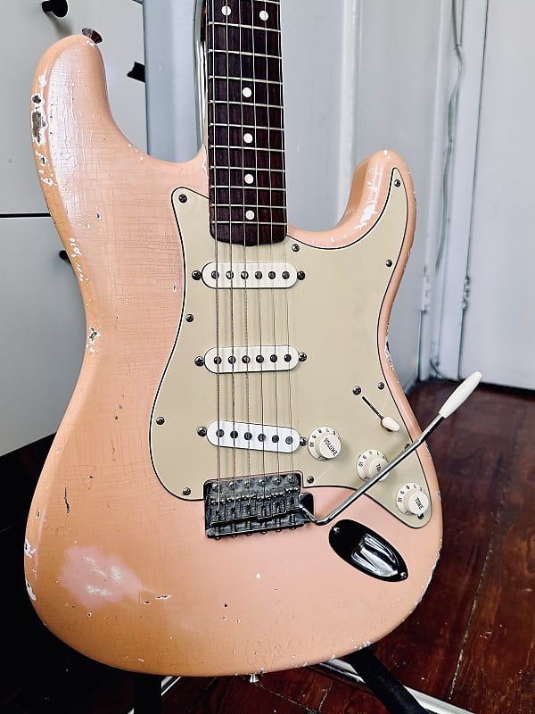 Fender/MJT Stratocaster Shell Pink 2000's | Reverb