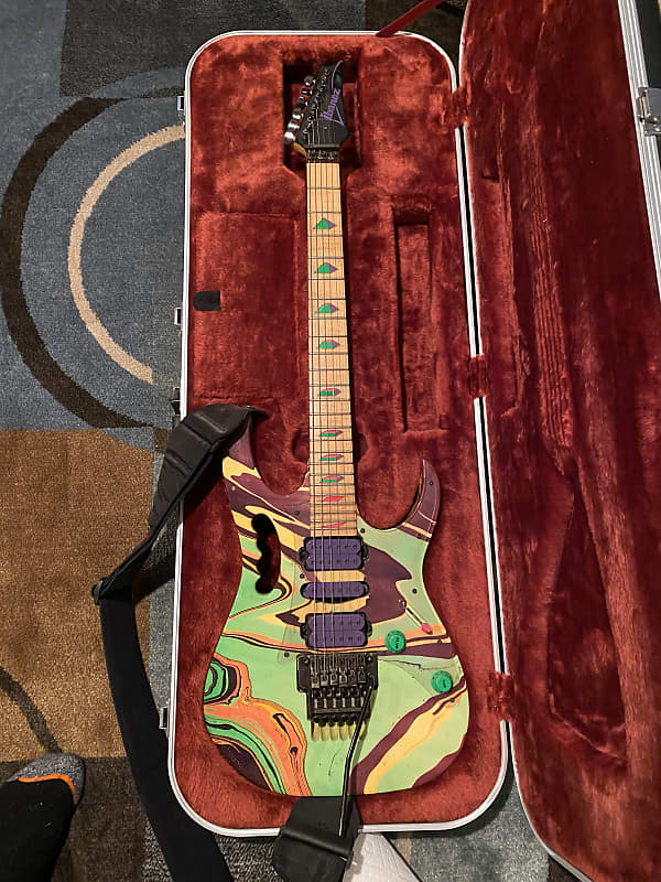 Ibanez JEM77-PMC Steve Vai Signature Multi-Color 1992 - 1993 Purple Multi  Color