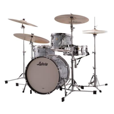 Ludwig Classic Maple Downbeat Drum Set Sky Blue Pearl image 3