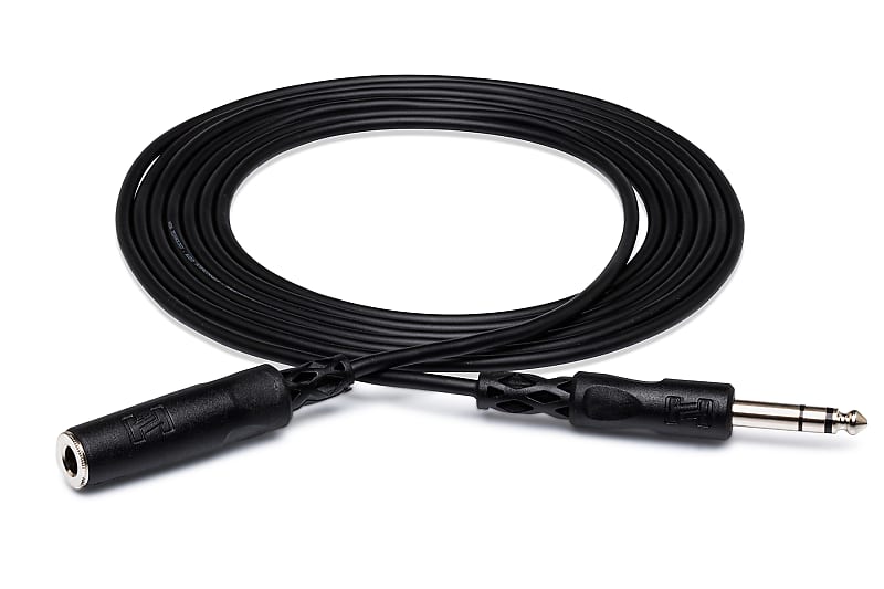 Hosa HPE-310 Extension Cable, 1/4 in TRS to 1/4 in TRS, 10 ft image 1