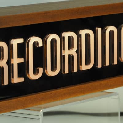 Studio Warning Sign, 14", "Recording", Black BG image 1