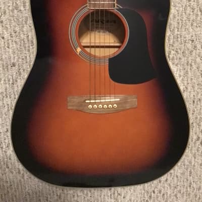 Aria Acoustic Electric 6-String Guitar AW-20CE BS Tobacco SunBurst Dreadnought image 13