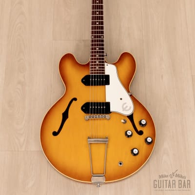 1961 Epiphone Casino E-230TD Vintage Electric Guitar Royal Tan, First-Year w/ Case image 2