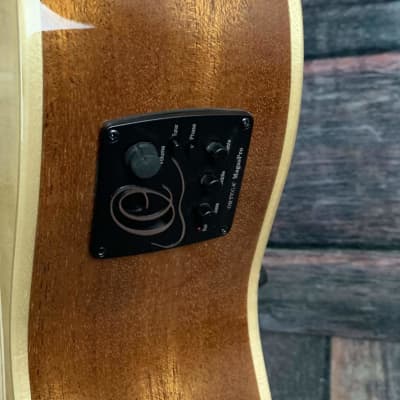 Ortega Left Handed RCE138-L Slim Neck Acoustic Electric Cutaway Classical Guitar image 5