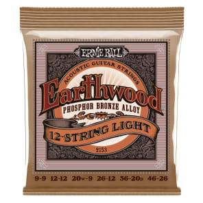 Ernie Ball 2153 Earthwound Slinky Phosphor Bronze Light 12-String Acoustic Guitar Strings (9-46)