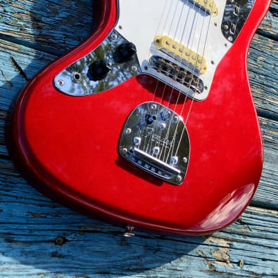1999 Fender Left Handed JG-66 Jaguar Candy Apple Red Reissue MIJ image 4