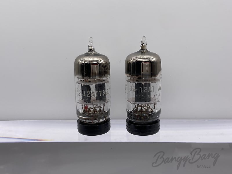 Matched Pair General Electric GE 12AT7WA/6201 Dual Triode Reverb UK
