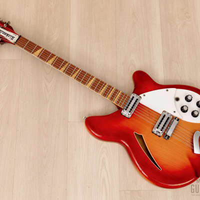 1967 Rickenbacker 360/12 Vintage Semi-Hollow 12 String Guitar Fireglo w/ Toaster Pickups, Case image 11