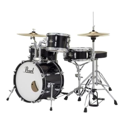Pearl Roadshow 4pc Set w/Hardware & Cymbals Jet Black image 3