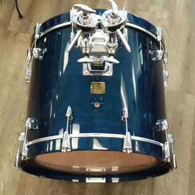 Used Yamaha Birch Custom Absolute 5-Piece Shell Pack 10/12/14/16/22 (Sea Blue Lacquer) Made In Japan image 8