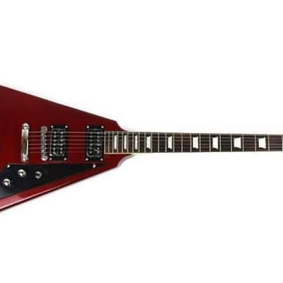 Luke & Daniel FVT-6F Metallic Red - chitarra elettrica stile V for sale