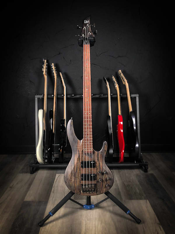 ESP LTD B-204SM Bass Guitar - See Thru Black Satin image 1