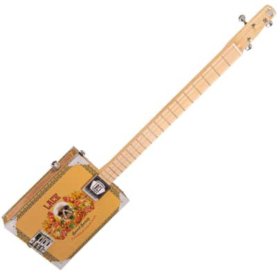 Lace Cigar Box Electric Guitar ~ 3 String ~ Secret Society for sale