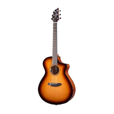Breedlove Solo Pro Concert CE 6-String Red Cedar-African Mahogany Acoustic Electric Guitar with Ovangkol Bridge (Right-Handed, Edgeburst) image 3