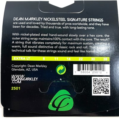 Dean Markley Guitar Strings Electric Signature Nickel Steel Extra Light image 2