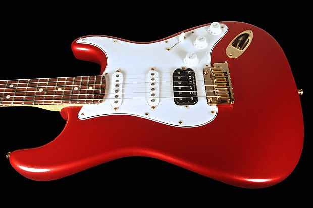 2013 Fender Stratocaster HSS Custom Shop Custom Classic Strat Firemist Red image 1