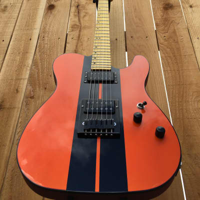 Schecter USA Custom Shop || PT GT Special || Metallic Orange w/Black Stripes || Includes Tweed Case image 2