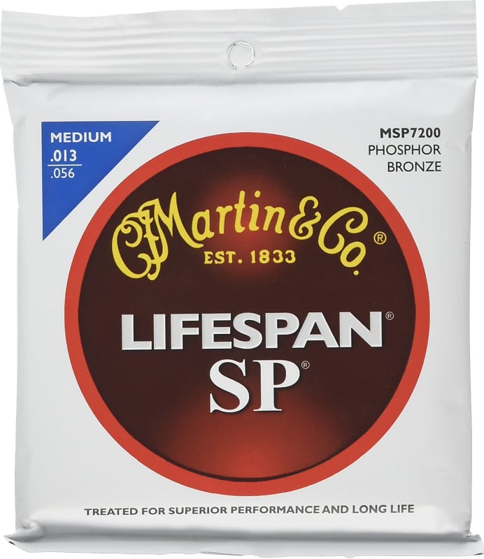 Martin MSP7200 LifeSpan Phos. Bronze Acoustic Strings image 1