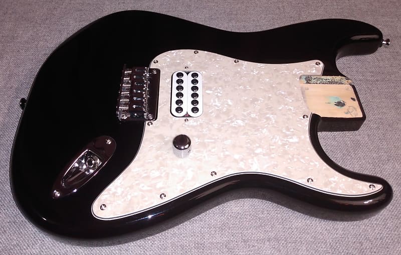 Squier Stratocaster Body Black Rare | Reverb