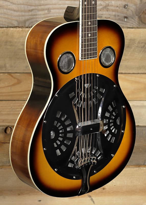 Regal RD-40V Studio Series Roundneck Resophonic Guitar Vintage Sunburst image 1